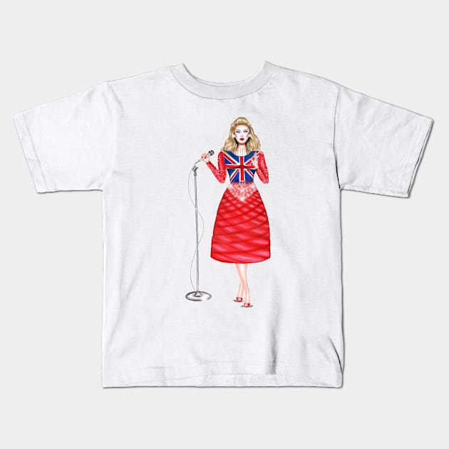 music doll singing Kids T-Shirt by shanu64